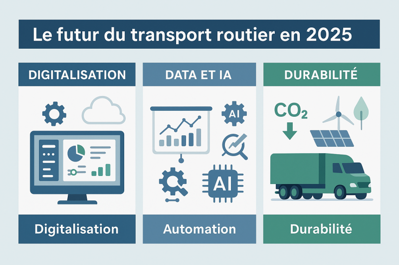 Les tendances 2025 du transport routier : digitalisation, data et durabilité